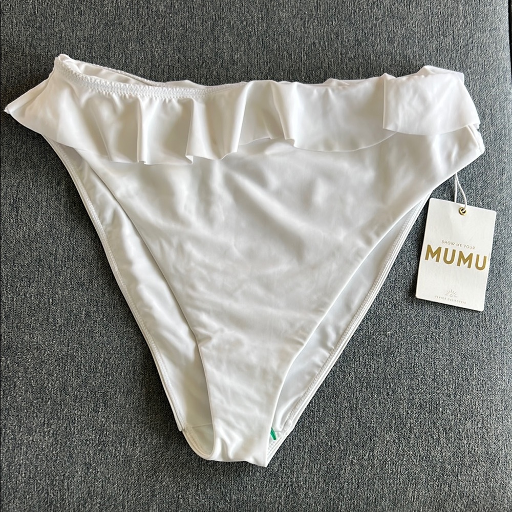 Show Me Your MuMu White Bikini Bottom